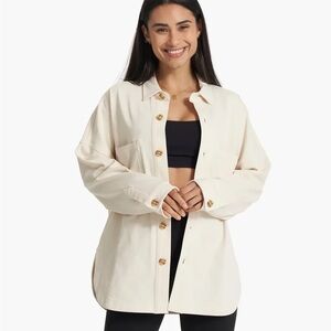 Vuori Mackenzie Shirt Jacket, Cream, Size M/L